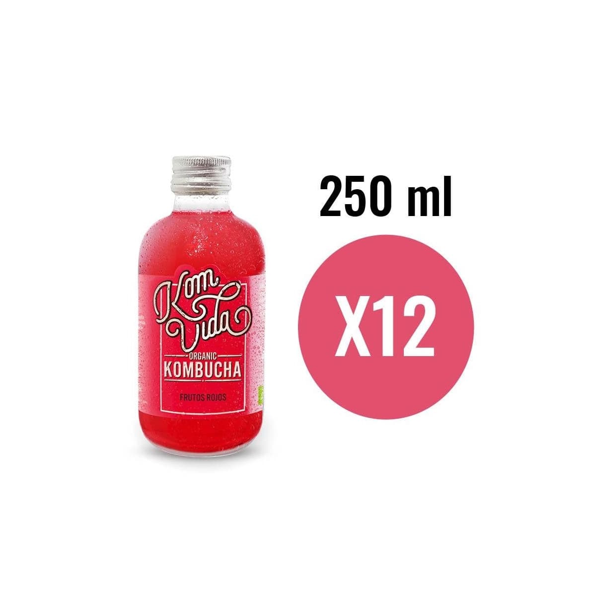 Kombucha Frutos Rojos (Berryvida) Bio 12x250ml Komvida