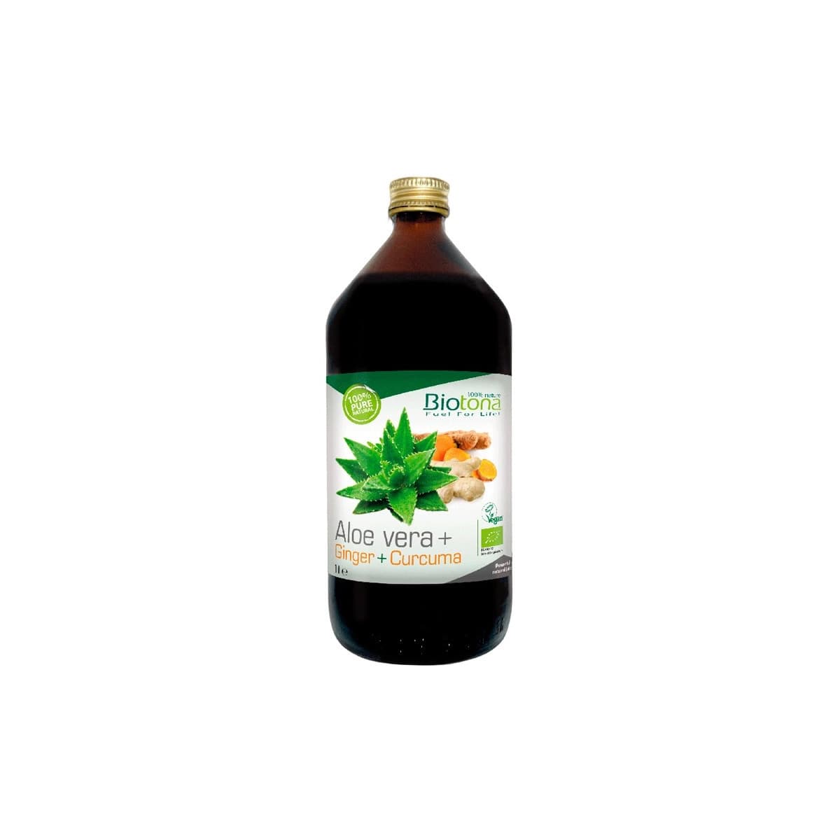 Jugo Aloe vera+ Jengibre+ Curcuma Bio 1L Biotona