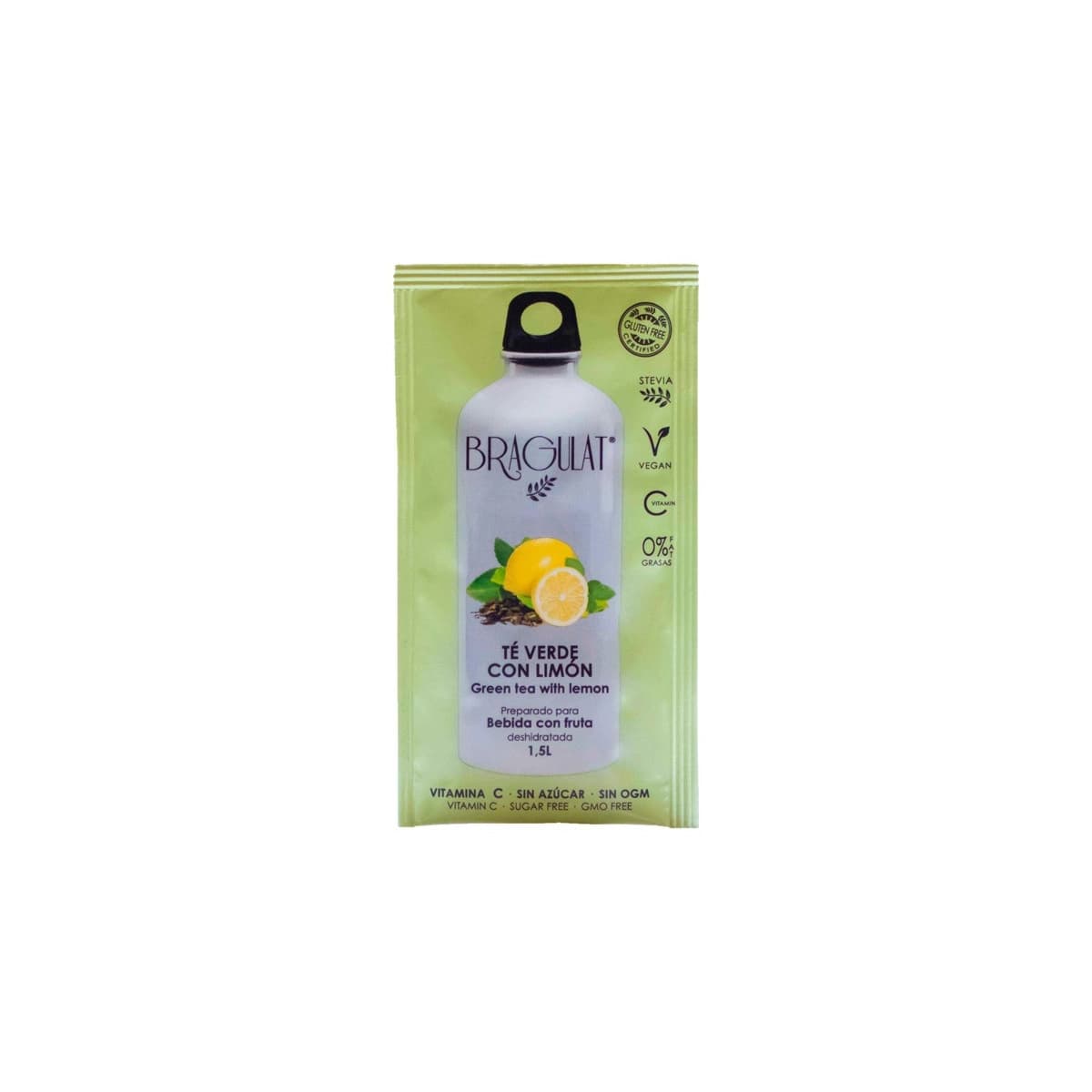 Bebida soluble te verde & limon 15x9g Bragulat