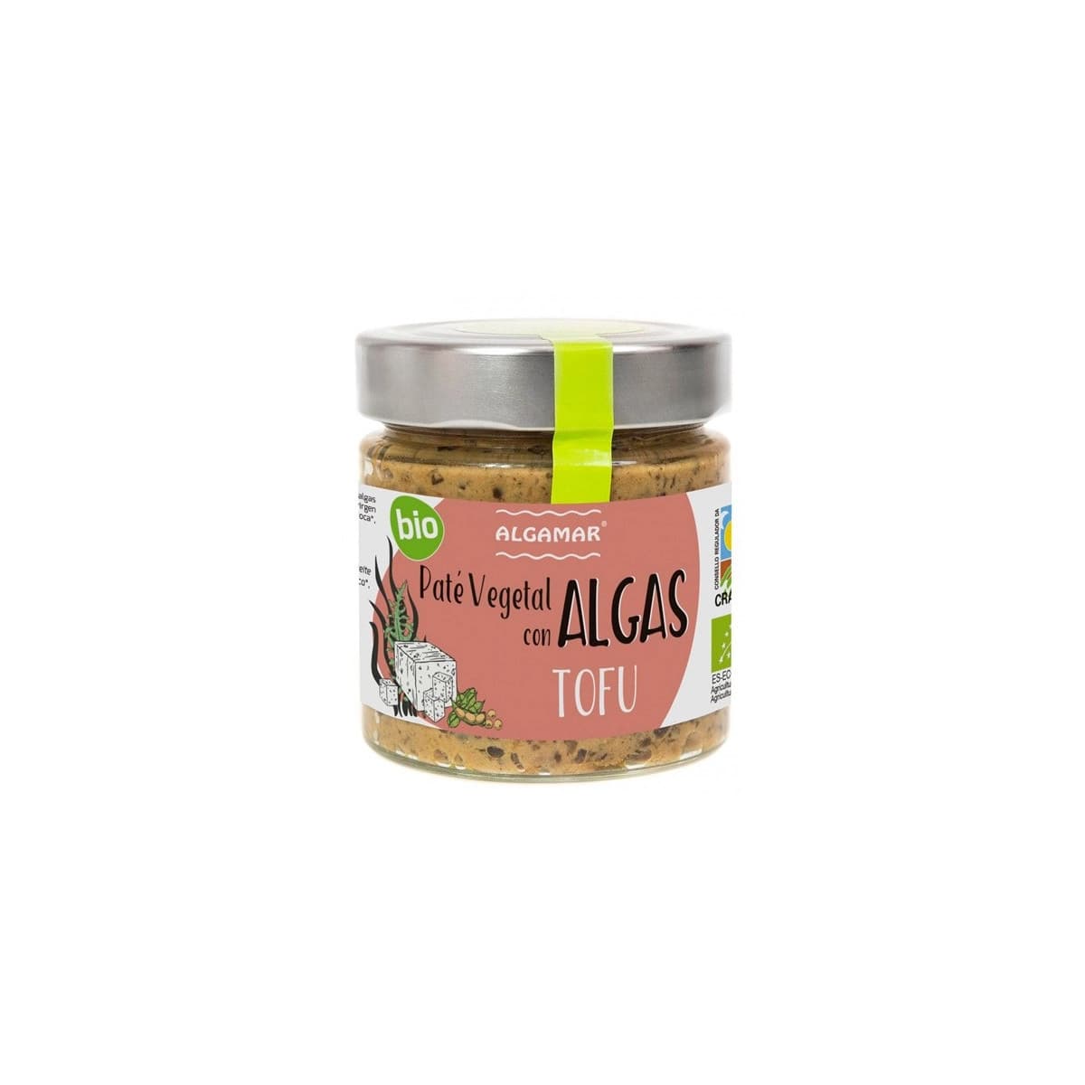 Pate vegetal con algas y tofu Bio 180g Algamar