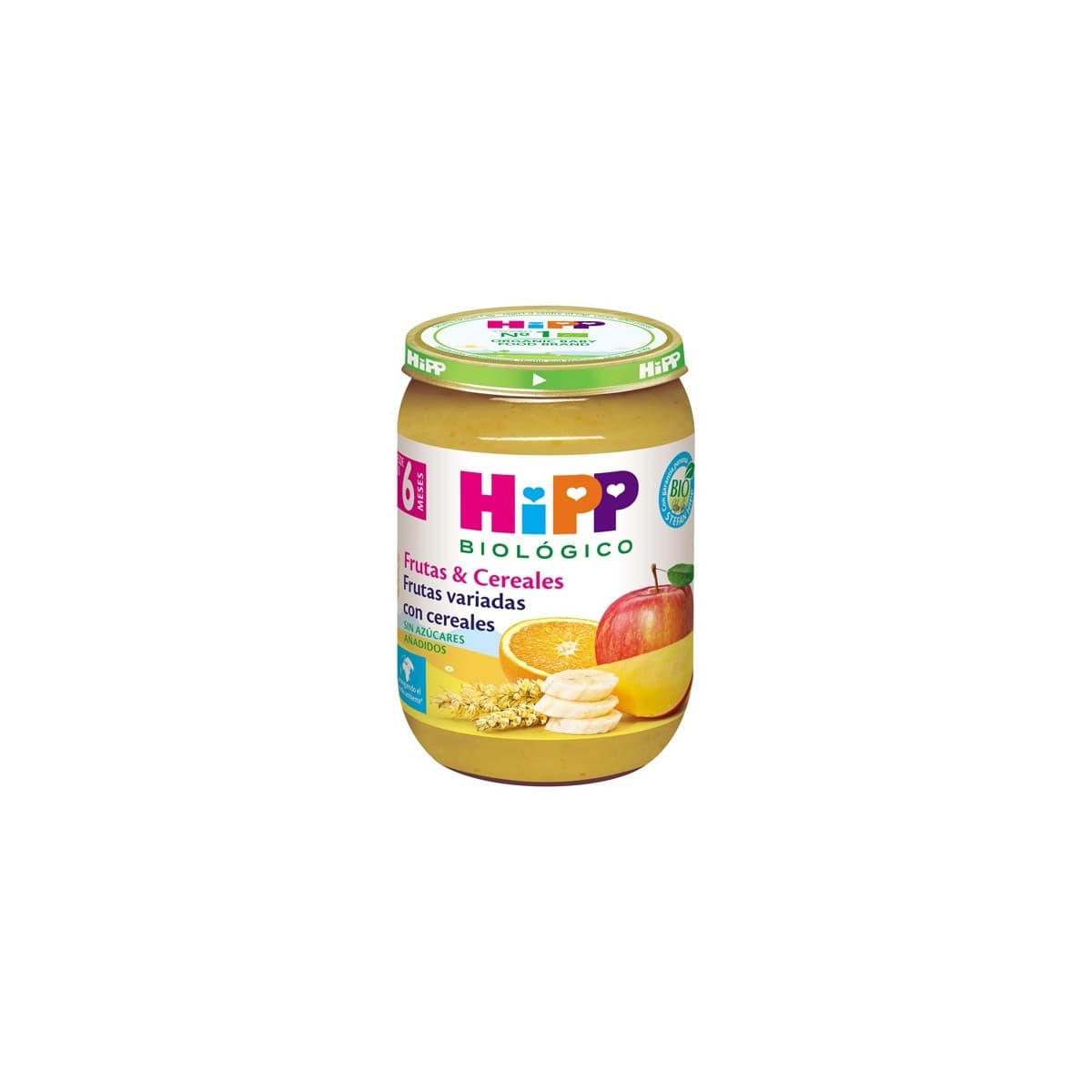 Potito de frutas variadas con cereales +6M 190g Hipp