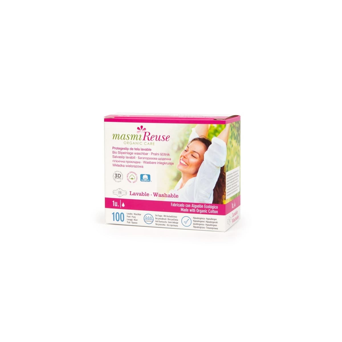 Protegeslips de tela con alas lavable Bio Masmi