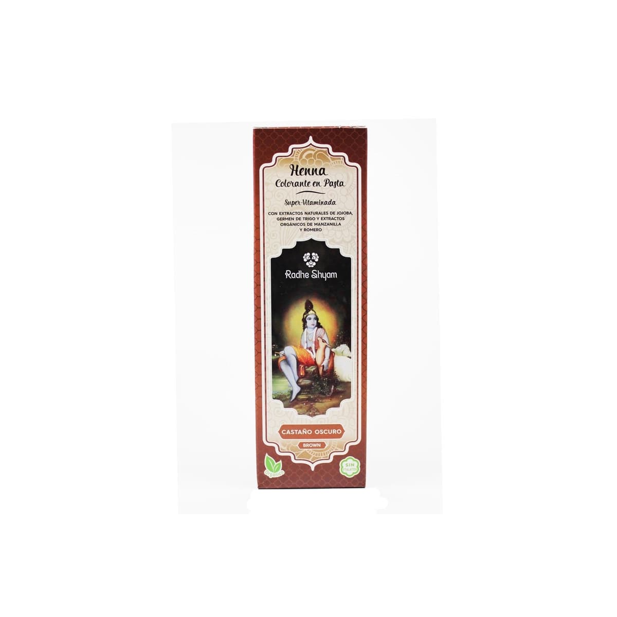 Henna castaño oscuro pasta 200g Radhe Shyam