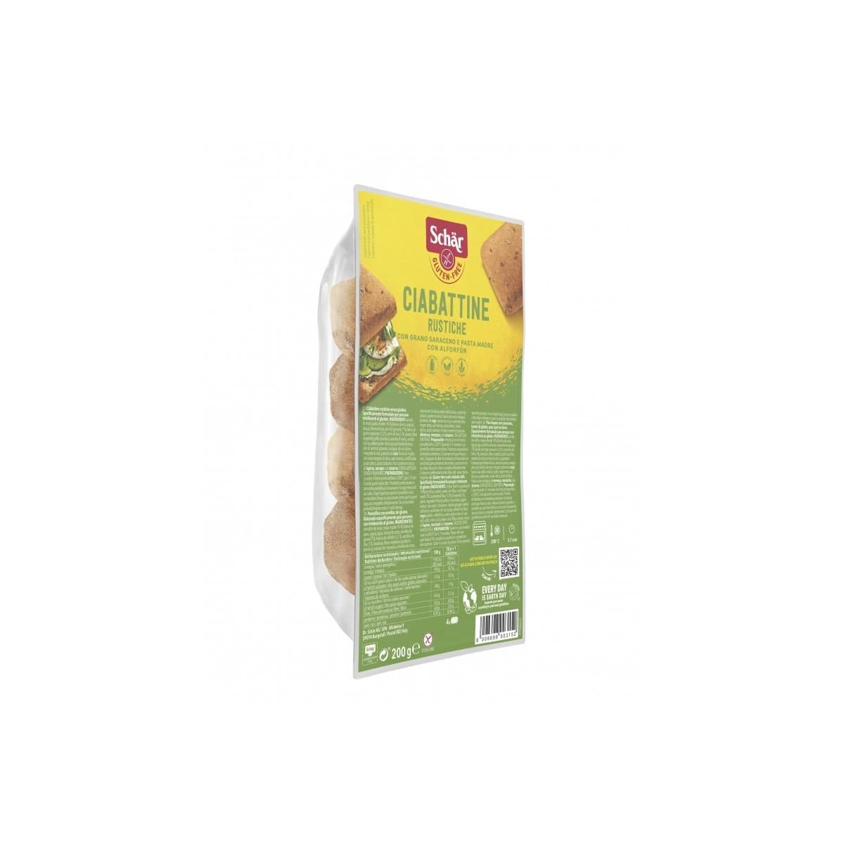 Ciabattine pan chapata rustica 4x50g Schar