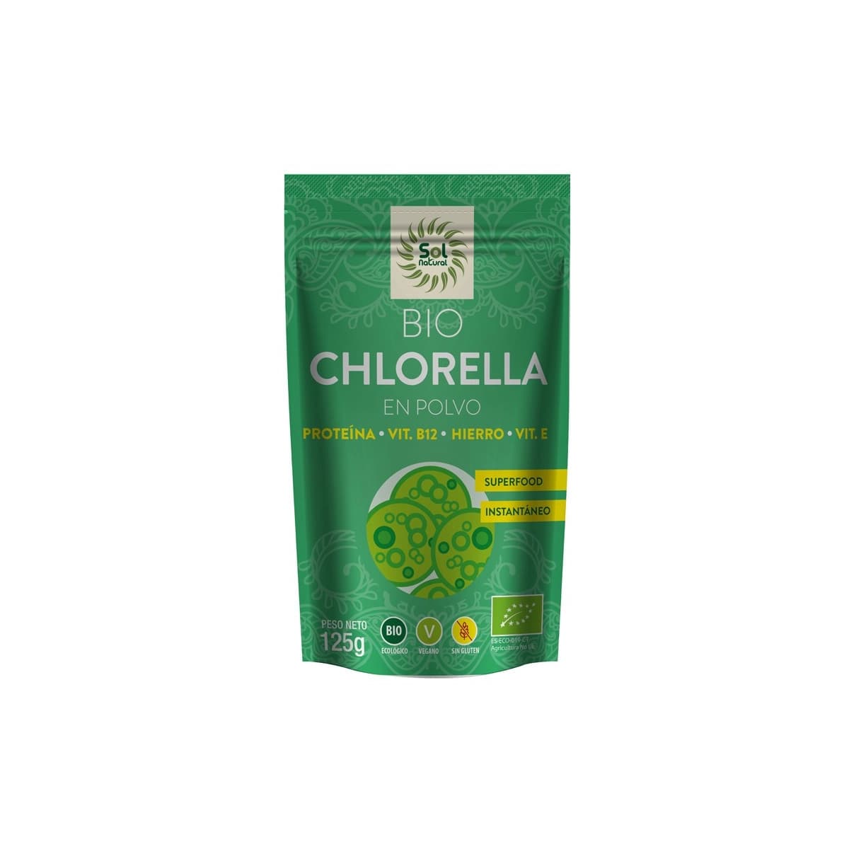 Chlorella en polvo Bio 125g Sol Natural