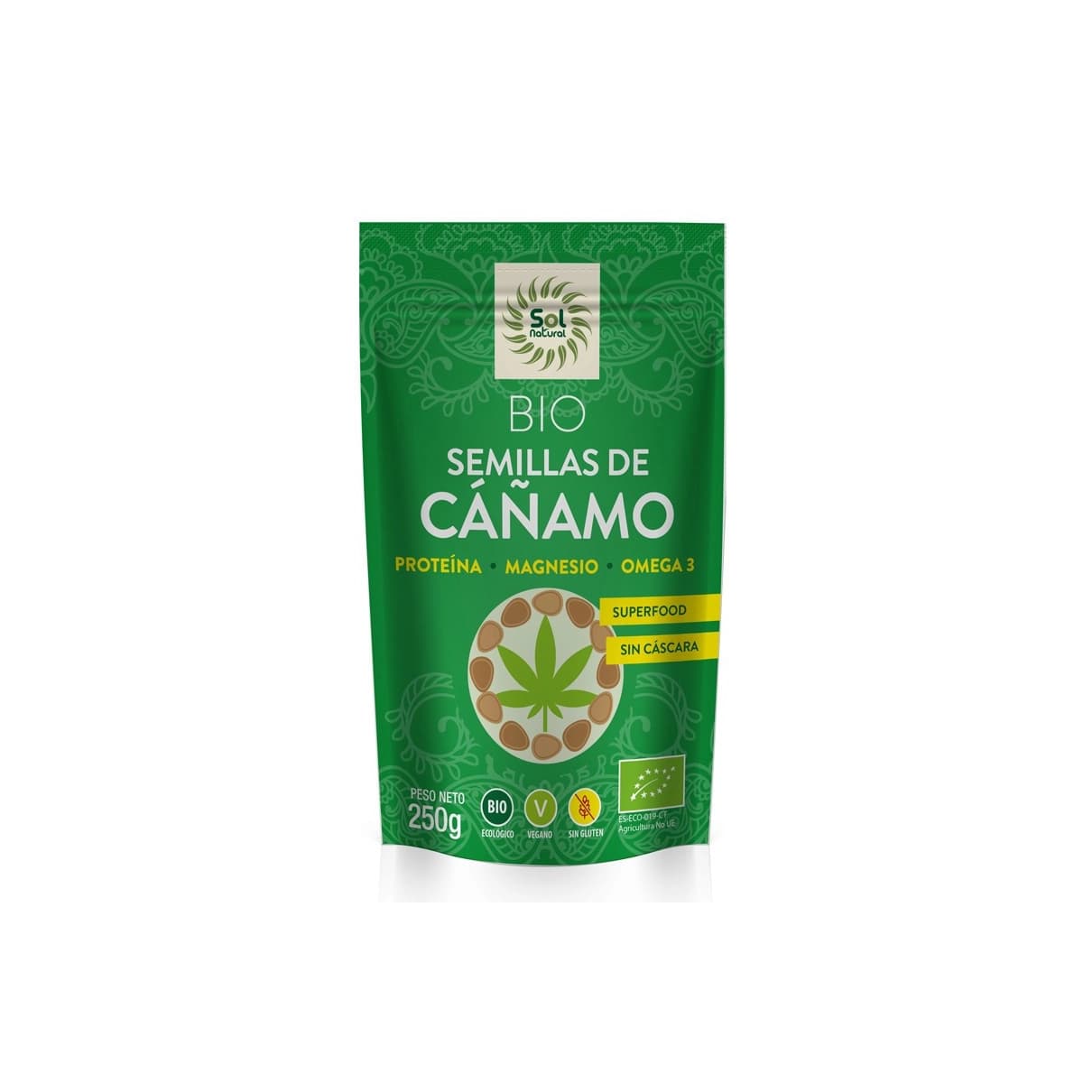 Semillas de cañamo Bio 250g Sol Natural