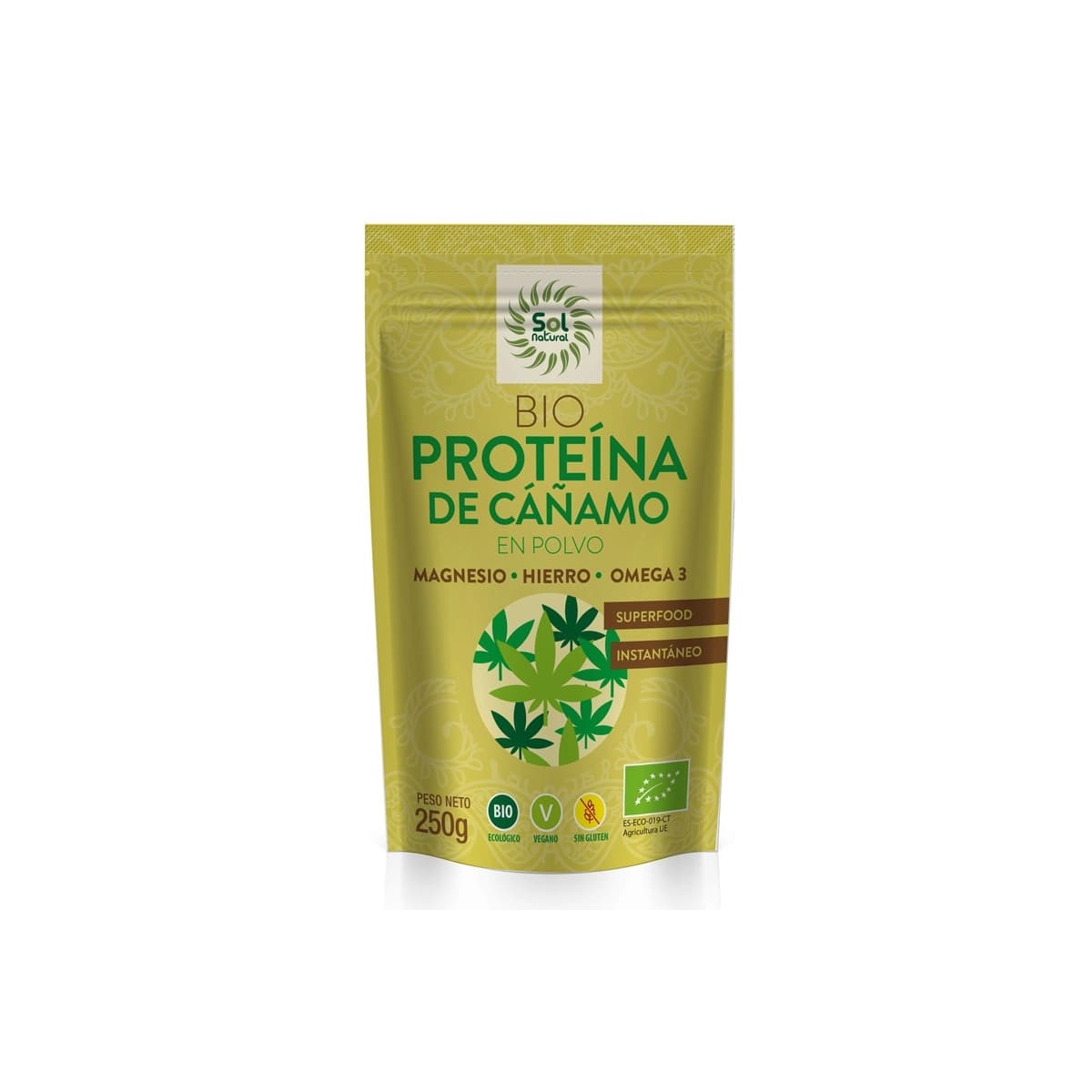 Proteina de cañamo en polvo Bio 250g Sol Natural