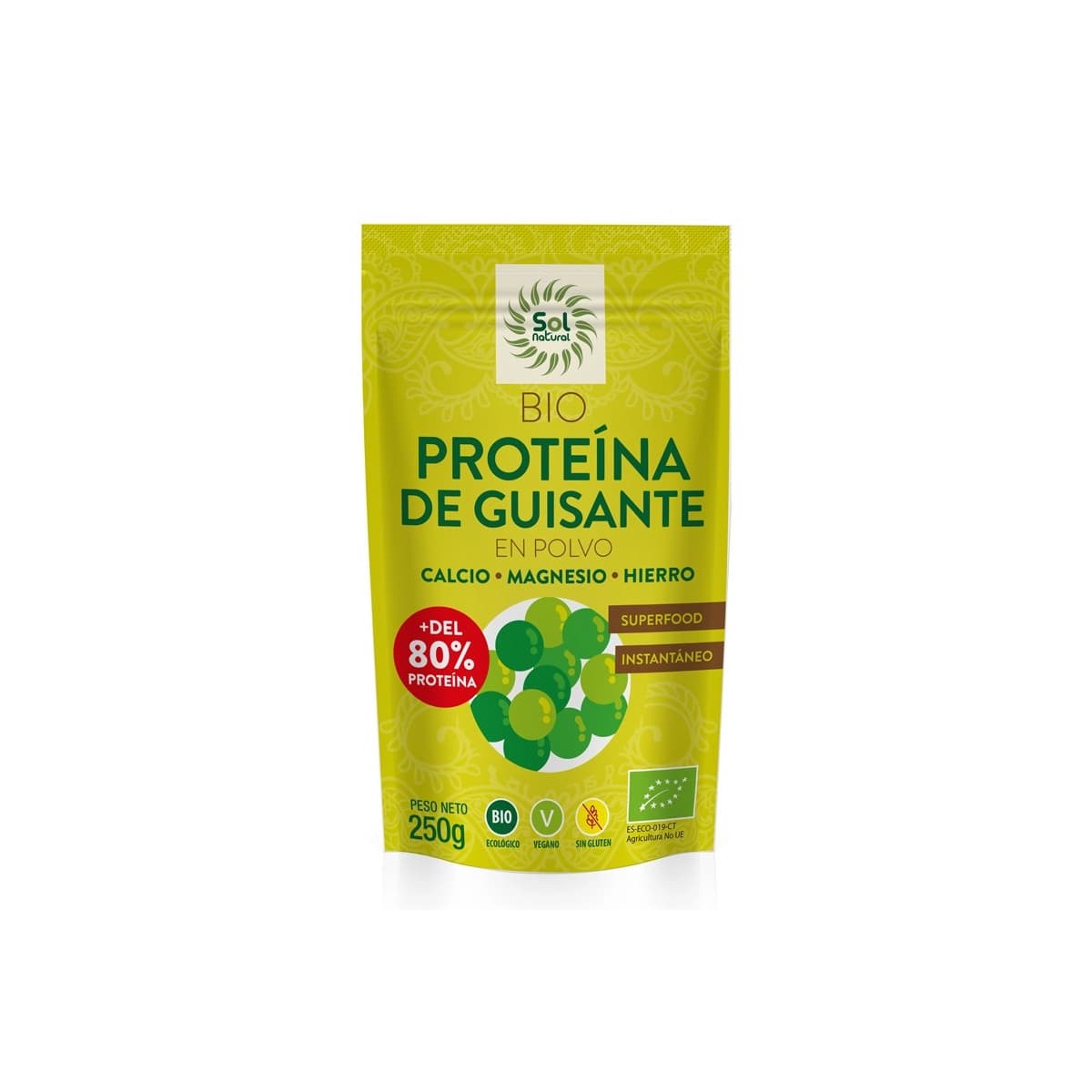 Proteina de guisante en polvo Bio 250g Sol Natural