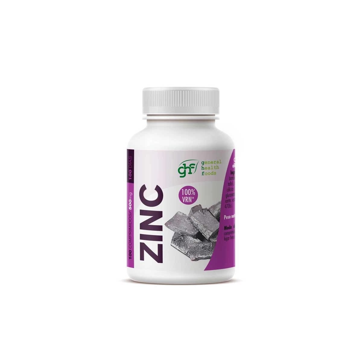 Zinc 500mg 100 comprimidos GHF