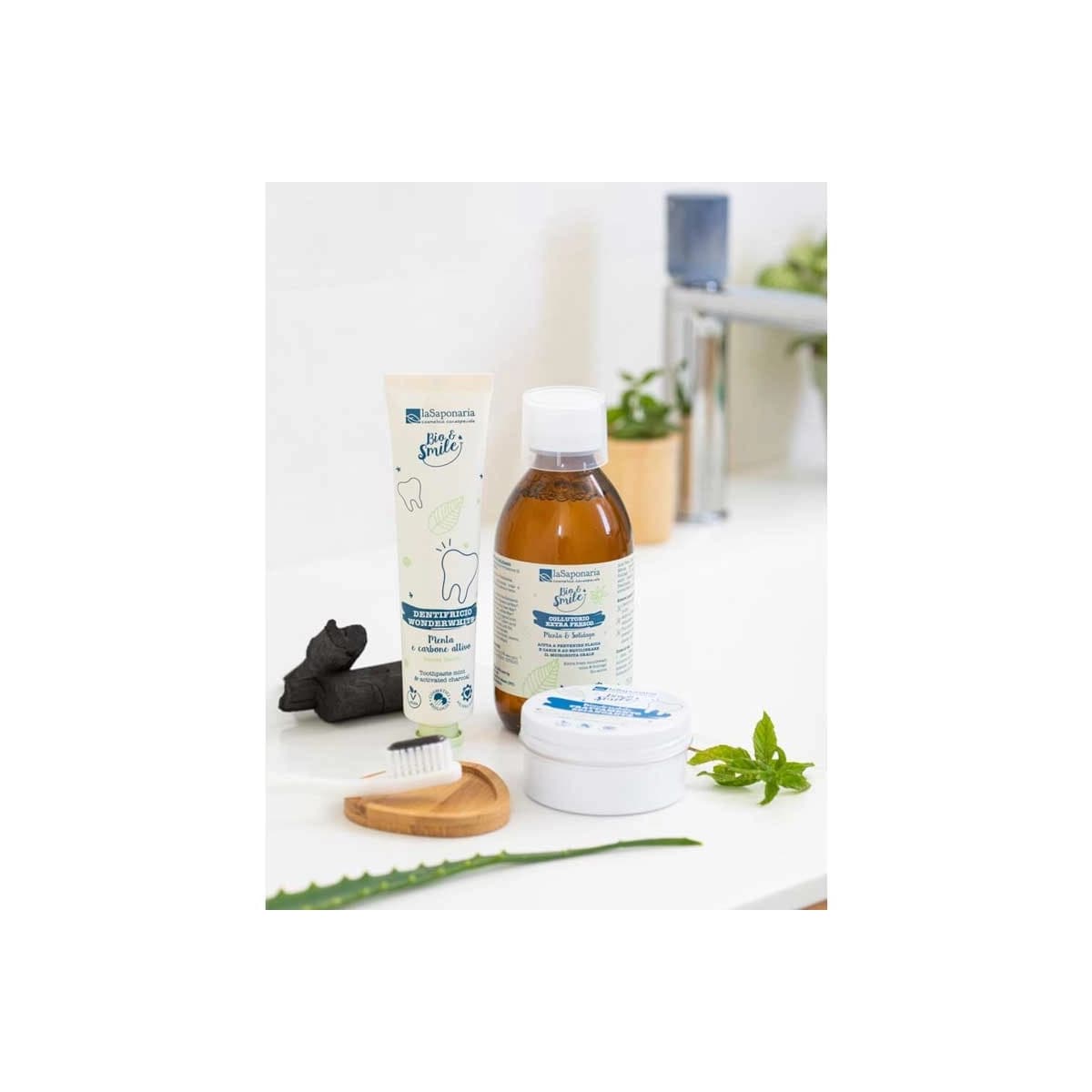 Enjuague bucal menta y solidago Bio 250ml La Saponaria