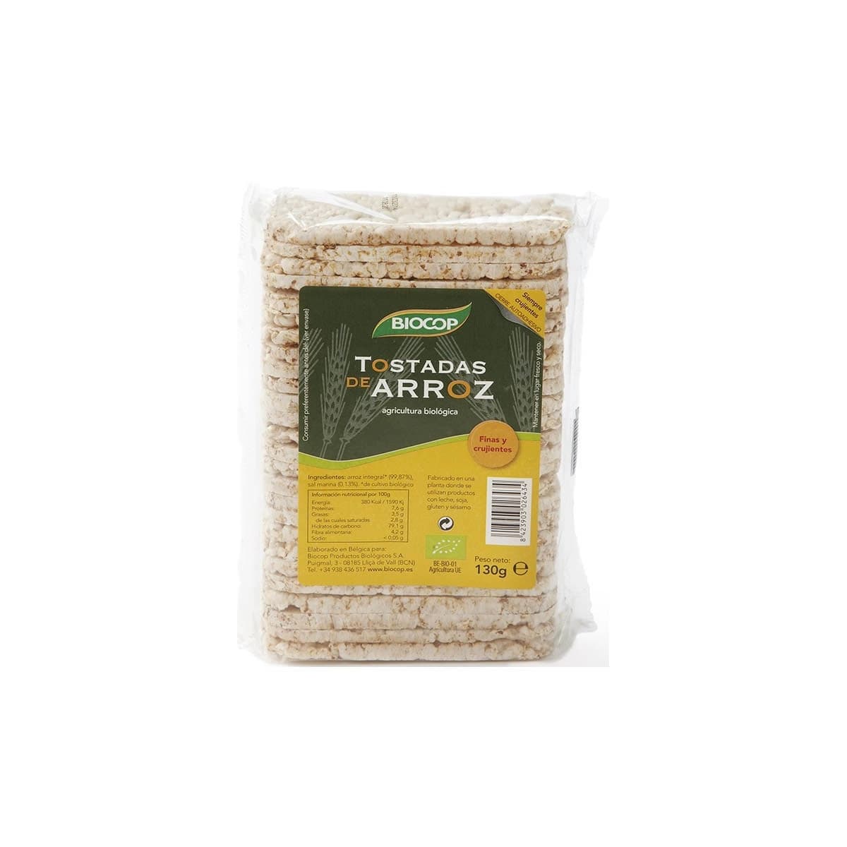 Tostadas de arroz bio 130g Biocop